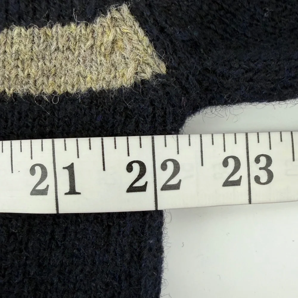 Vintage 90's Abercrombie Fitch Men's Black Shetland Wool Mock Neck Sweater Small